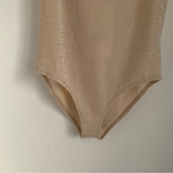 NWT Grace & Mila Gold Lurex Glitter Bodysuit - Picture 8 of 14